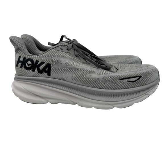 Hoka One One Clifton 9 Grey Mens Size 10D Lightweight Running Shoes - Picture 7 of 12